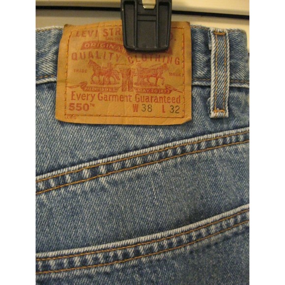 Levi's 550 Relaxed Fit Blue Jeans Size 38X32 Levis Mexico 100% Cotton Vintage - Picture 8 of 10
